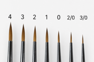 Iron Keep Finest Sable brush size comparison